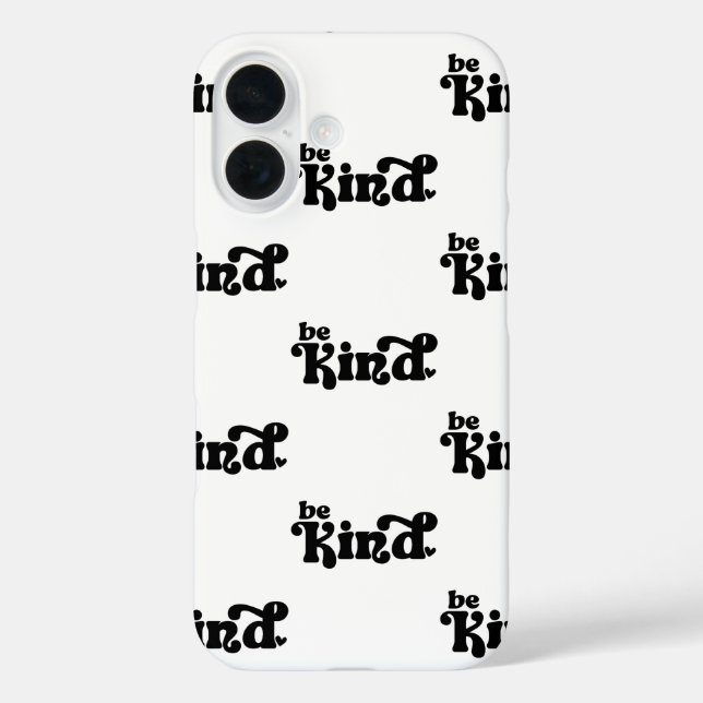 Be Kind Minimalist  – Bold Black Kindness Case-Mate iPhone Hülle (Rückseite)