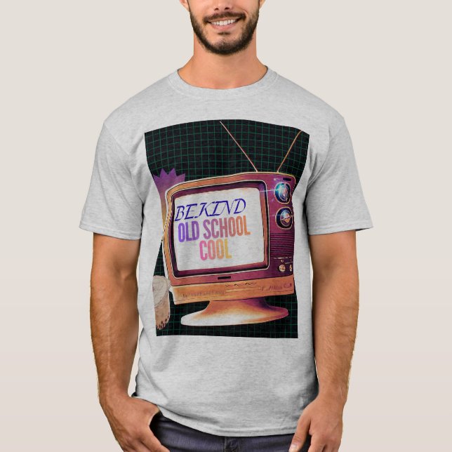 Be Kind – Old School Cool Retro TV Aesthetic Desig T-Shirt (Vorderseite)