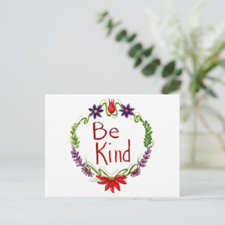 Be Kind Postcard Feiertagspostkarte