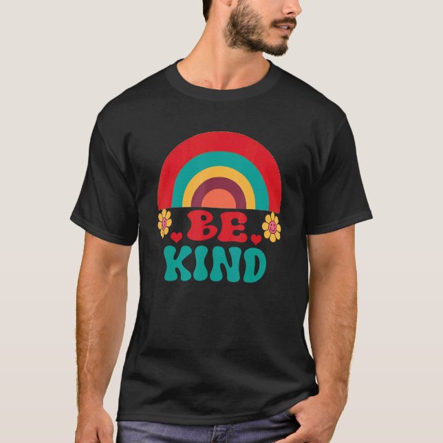 Be Kind Rainbow Choose Kindness Anti Bullying Groo T-Shirt (Vorderseite)