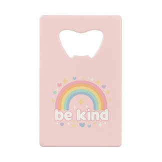 Be Kind – Rainbow Pastel Positivity Geldbeutel Flaschenöffner