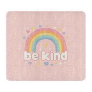 Be Kind – Rainbow Pastel Positivity Schneidebrett