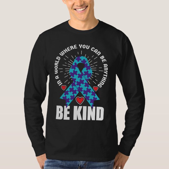 Be Kind Ribbon Suicide Awareness Mental Health T-Shirt (Vorderseite)