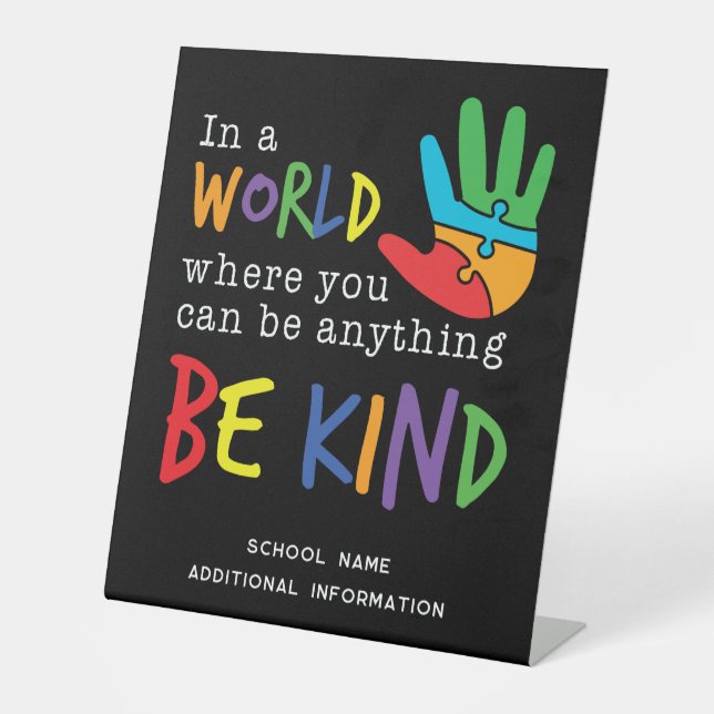  Be Kind School Teacher Classroom Sockelschild (Vorderseite)