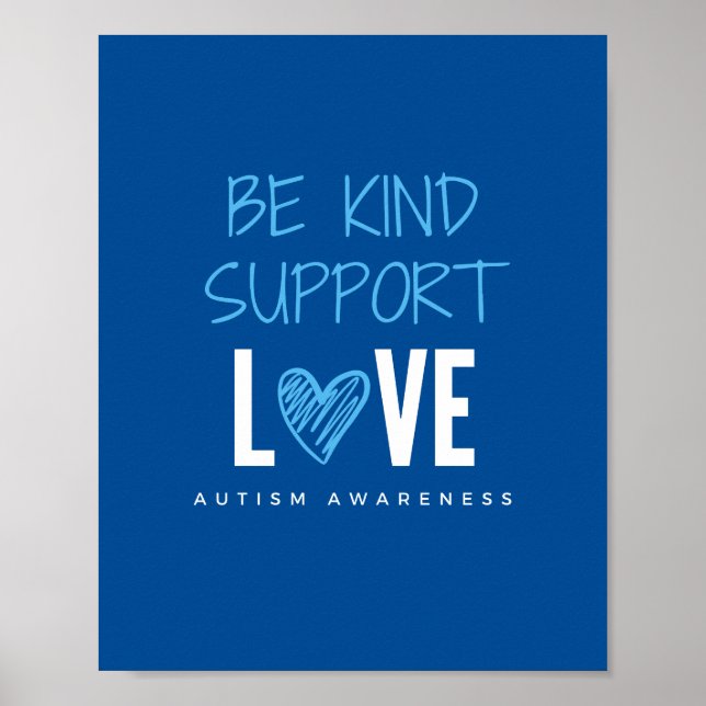 be kind.support.Liebe autismus Poster & Prints (Vorne)