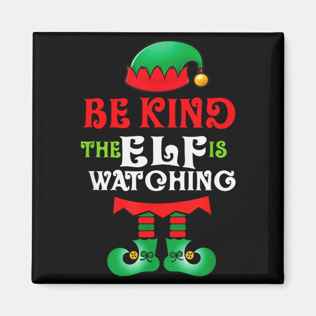 Be Kind Teacher Elf Christmas Anti Bullying Kindne Magnet (Vorne)