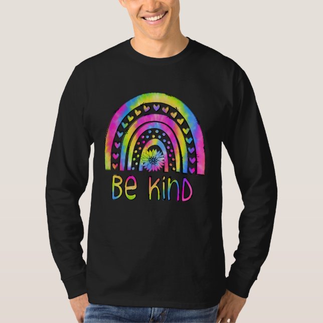 Be Kind Tie Dye Rainbow Choose Kindness Autism Awa T-Shirt (Vorderseite)