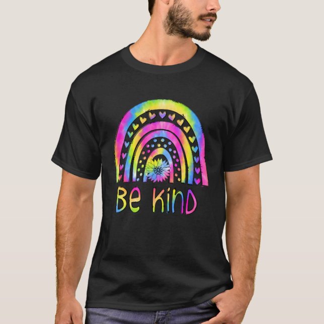 Be Kind Tie Dye Rainbow Choose Kindness Autism Awa T-Shirt (Vorderseite)