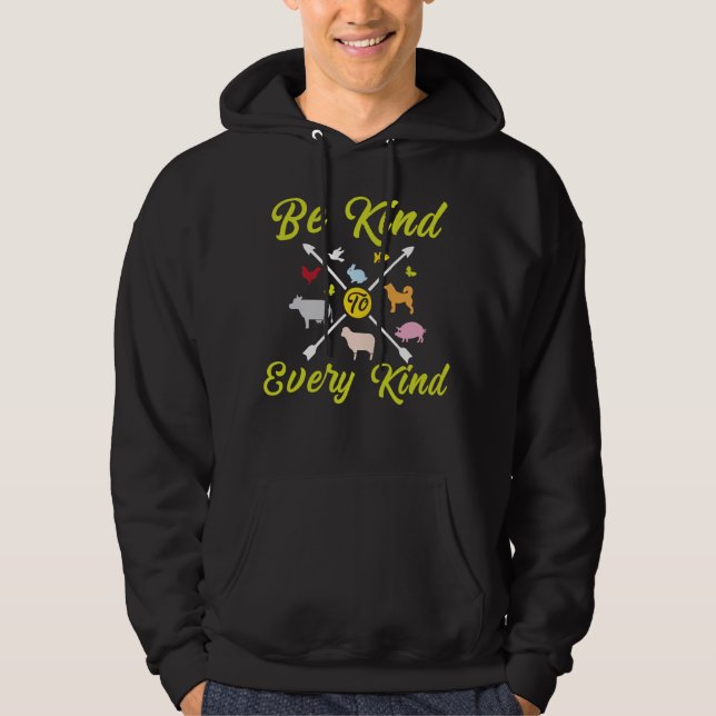 Be Kind To Every Kind - Vegan Hoodie (Vorderseite)