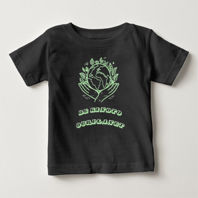 Be Kind to Our Planet: Caring Hands Earth Tee (Vorderseite)