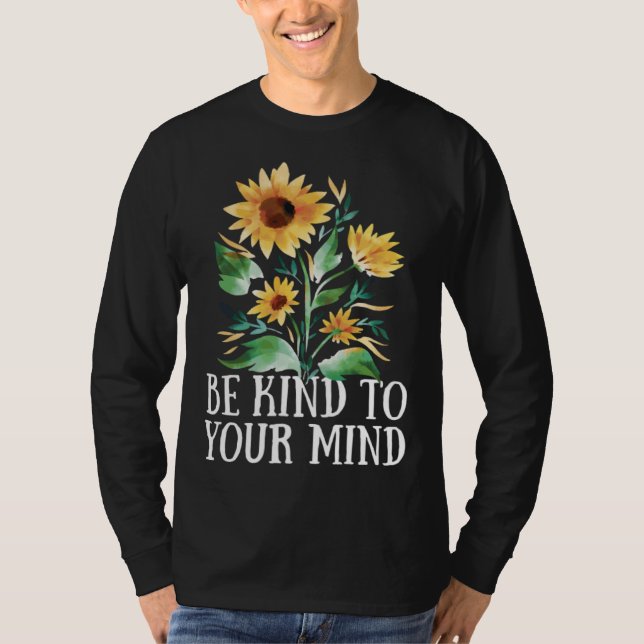 Be Kind to your Mind Vanilla Girls Aesthetics T-Shirt (Vorderseite)
