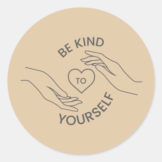 Be Kind to Yourself | Gentle Reminder Line Sticker (Vorderseite)