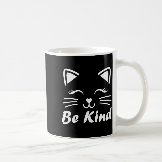 Be Kind Unity Day Cute Cat Anti Bullying Kindness  Kaffeetasse (Rechts)