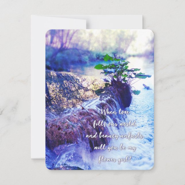 be meine Blume Mädchen Wasserhaze einladen Einladung (Vorderseite)