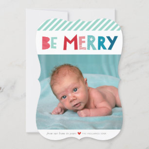 BE MERRY CHRISTMAS FOTO Trendspass Typ Feiertagskarte