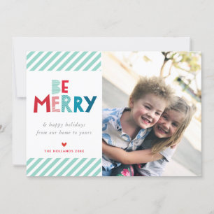 BE MERRY CHRISTMAS HOLIDAY Trendspass Typ Feiertagskarte