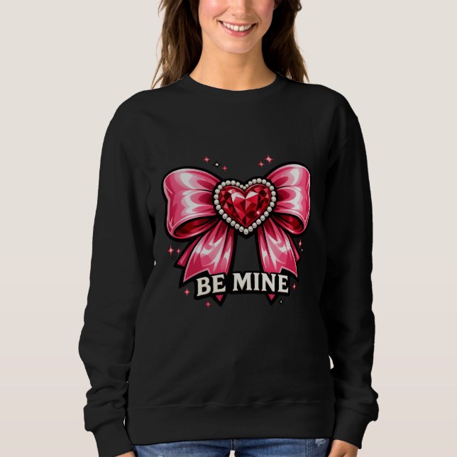 Be Mine Coquette Bow Heart Valentine Shirt (Vorderseite)