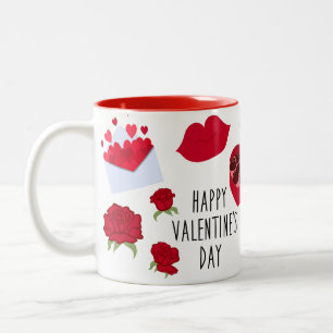 Be Mine Happy Valentine Zweifarbige Tasse