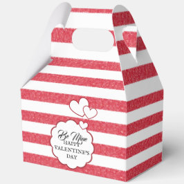 Be Mine Happy Valentine's Day Heart Chalk Stripes Geschenkschachtel
