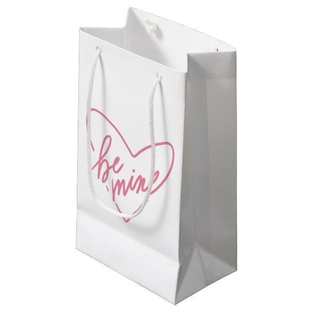 BE MINE  KLEINE GESCHENKTÜTE (Vorderseite Schrägansicht)
