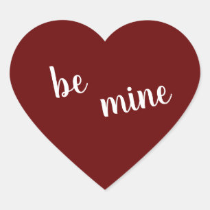 be mine, niedliche Liebe Sprichwort Herzsticker Herz-Aufkleber