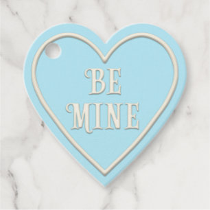 "Be Mine" Pastel Blaues Herz Viktorianisch Valenti Geschenkanhänger