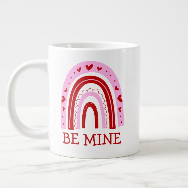 Be Mine Rainbow Jumbo-Tasse (Links)