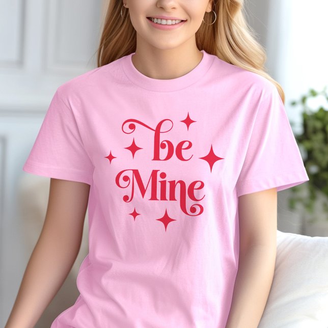 Be mine retro stars Valentines day pink red T-Shirt (Be mine retro stars Valentines day pink red T-Shirt)