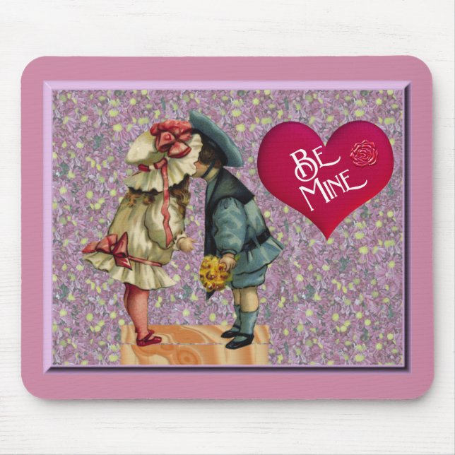 "Be Mine" Sweet Nostalgic Valentine Mousepad (Vorne)
