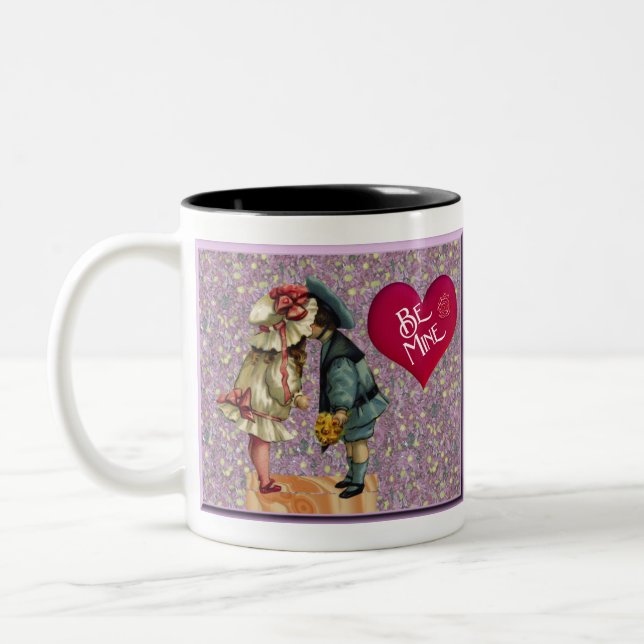"Be Mine" Sweet Nostalgic Valentine Zweifarbige Tasse (Links)