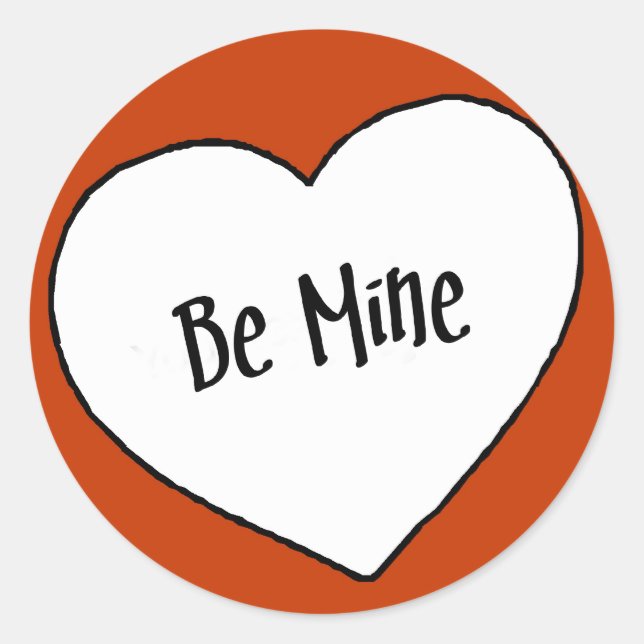 Be Mine - Valentine Aufkleber (Vorderseite)