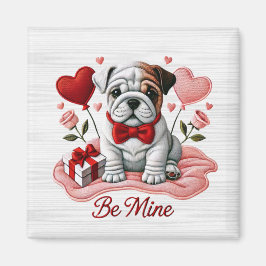 Be Mine Valentine English Bulldog Magnet