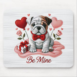 Be Mine Valentine English Bulldog Mousepad