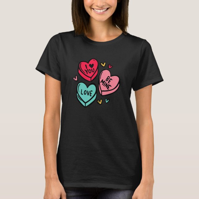 Be Mine Valentine for Couple Love Happy Valentine' T-Shirt (Vorderseite)