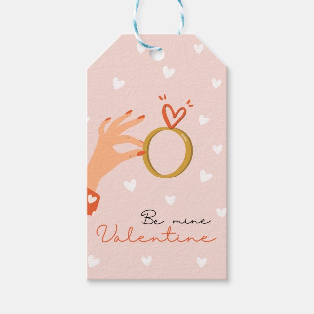 Be Mine Valentine Geschenktafel Geschenkanhänger (Vorderseite)