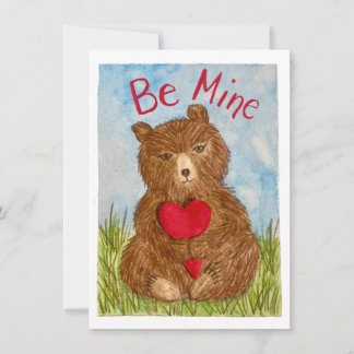 Be Mine Valentine Greeting Card Dankeskarte