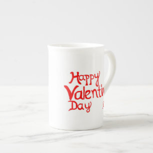Be Mine Valentine Knochen China Tasse