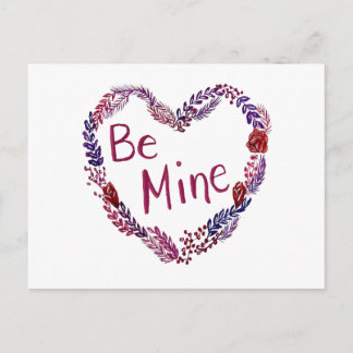 Be Mine Valentine Postcard Feiertagspostkarte