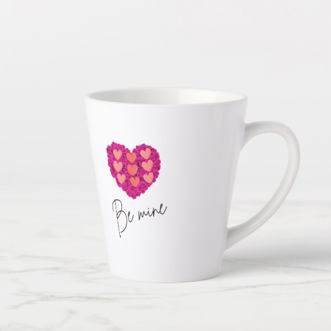 Be Mine Valentine shirt |Rose with Heart Love Milchtasse (Rechts)