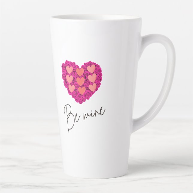 Be Mine Valentine shirt |Rose with Heart Love Milchtasse (Rechts)