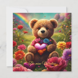 Be mine Valentine Teddy 1 Feiertagskarte