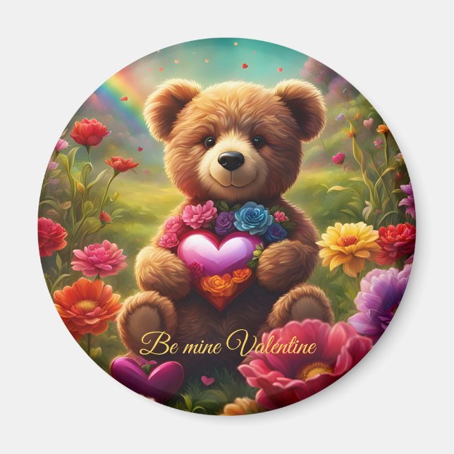 Be mine Valentine Teddy 1 Magnet (Vorne)
