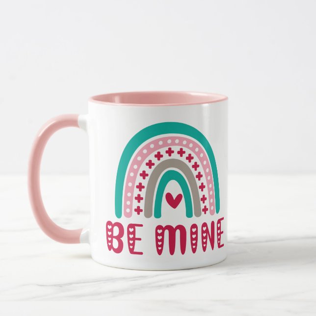 BE MINE valentiner Regenbogen Tasse (Links)
