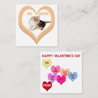 BE MINE Valentine's Critters Conversation Hearts Mitteilungskarte
