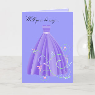 Be My Bridesmaid or Maid of Honor Card Einladung