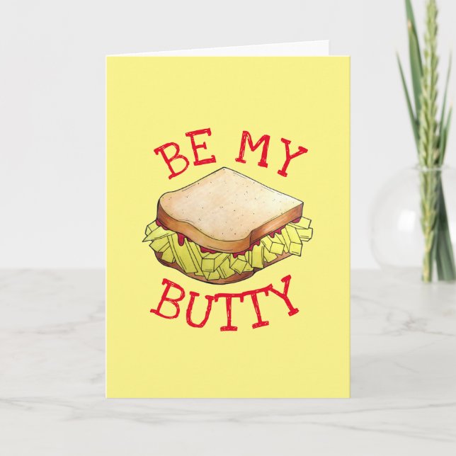 BE my BUTTY English Chip Shop Sandwich UK Feinschm Karte (Vorderseite)