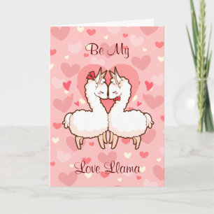 Be My Love Llama Card Feiertagskarte