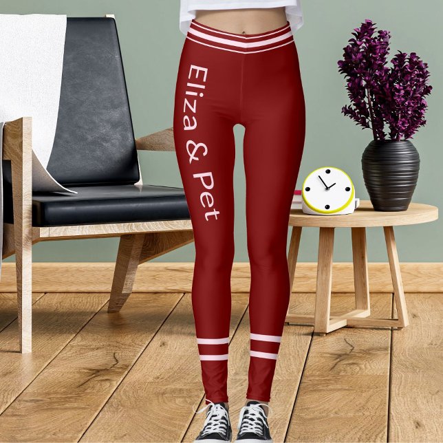 Be My Valentine Day Love Pink Red Personalize Gift Leggings (Von Creator hochgeladen)