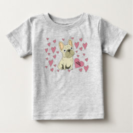 Be my Valentine, French Bulldog Baby T-shirt