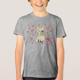 Be my Valentine, French Bulldog Tri-Blend Shirt